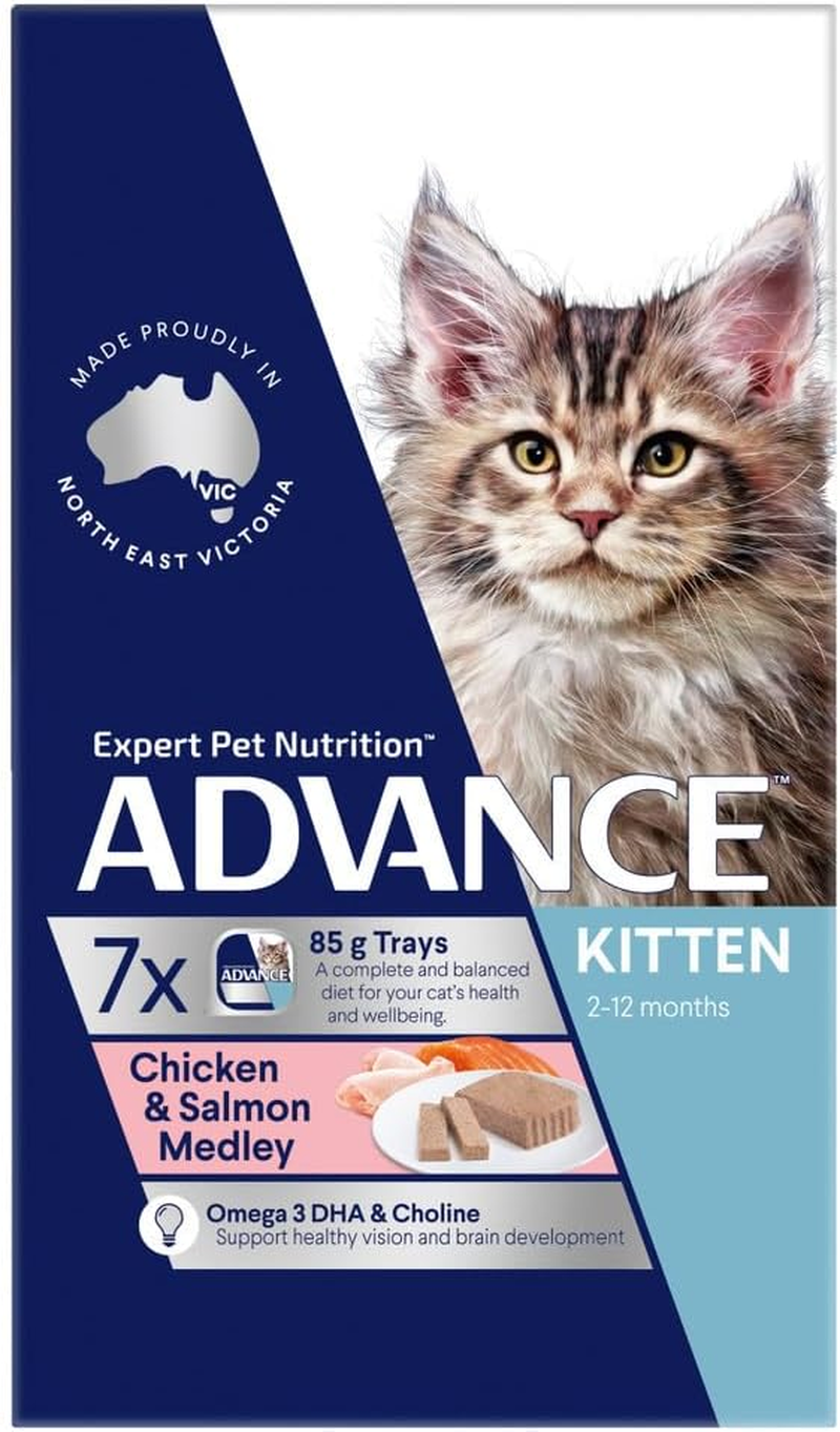 ADVANCE CAT KITTEN CHICKEN and SLMN MED 85G 7PK (292521)(OM7) image number 2
