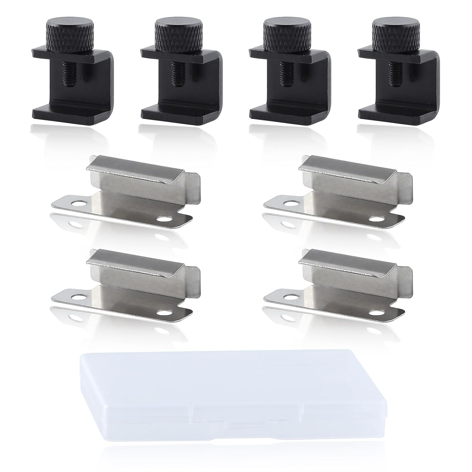 8PCS 3D Printer Bed Clips Clamps Ender 3 Glass Plate Clamps 3D Printer Build Plate Clips 3D Printer Heated Bed Glass 3D Printer Fix Clamp Adjustable Fixed Clips Glass Bed Stable Clamps image number 5