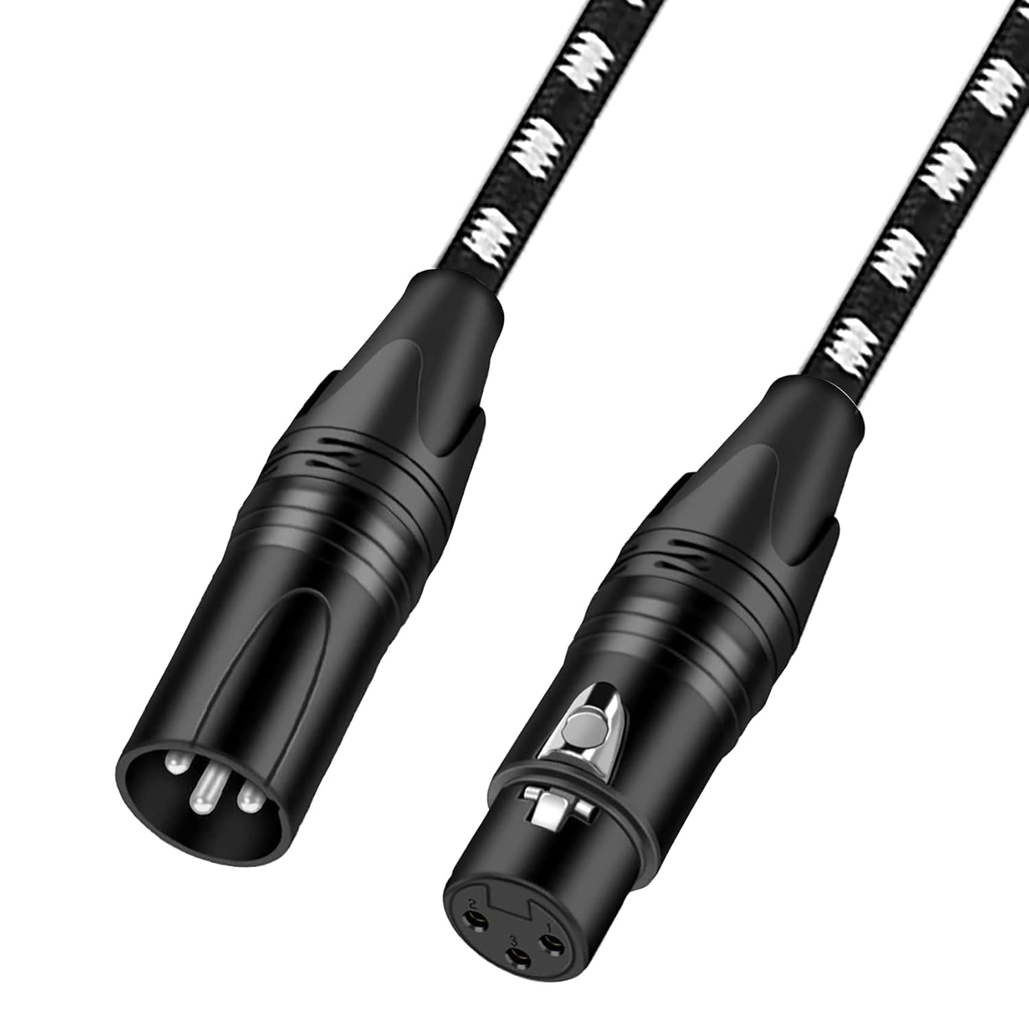 XLR Cables, Tunghey XLR Cable Heavy Duty Microphone Cable XLR Male to Female Nylon Braided XLR Microphone Cable (3M)