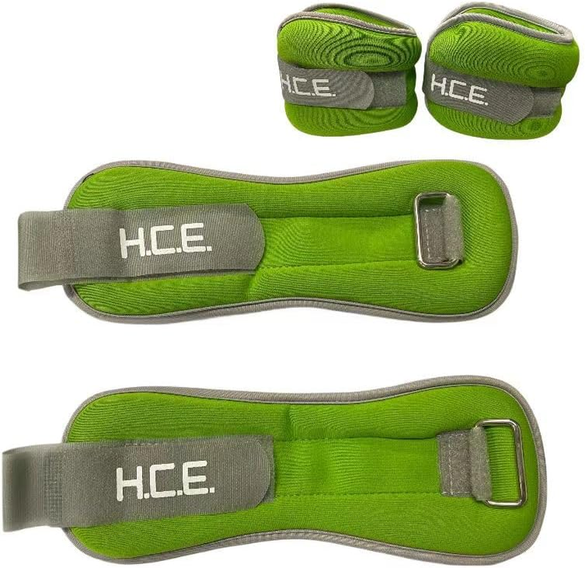 Ankle Arm Wrist Weights Straps by HCE - Fully Adjustable Fixed Weight for Arm, Hand & Leg - Best for Walking, Jogging, Gymnastics, Crossfit, Cardio Training, Aerobics Exercise (1KG to 4KG)
