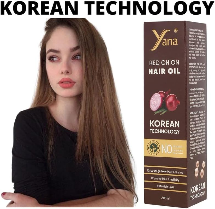Yana Yana Red Onion Hair Oil for Men and Women Girls for Long Hair by Korean Technology image number 5