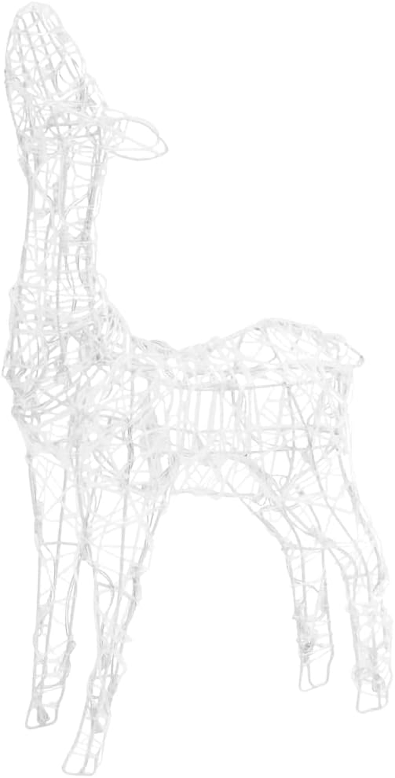 Christmas Reindeer, Xmas Light up Reindeer Outdoor Yard Christmas Decoration Acrylic Reindeer Family Christmas Decoration 160 LED Warm White image number 4