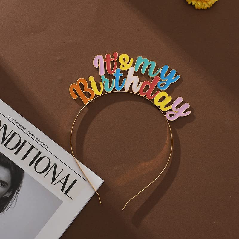 Happy Birthday Tiara for Women It'S My Birthday Headband for Girls Birthday Party Headpiece Hair Accessories for Daughter Sister Best Friends Birthday Gifts image number 4