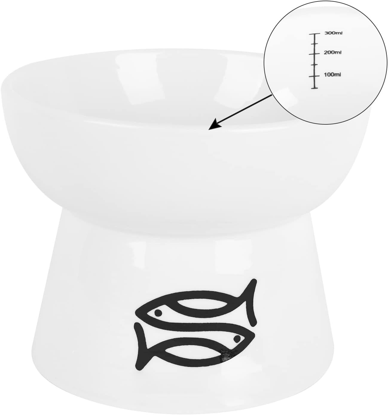 Vencer Cat/Small Dogs Slow Feeding Bowls, Raised Cat/Dog Food Bowl/Water Bowl,Elevated Cat Dog Dish,Pet Bowls for Cats or Small Dogs,Vcb-005