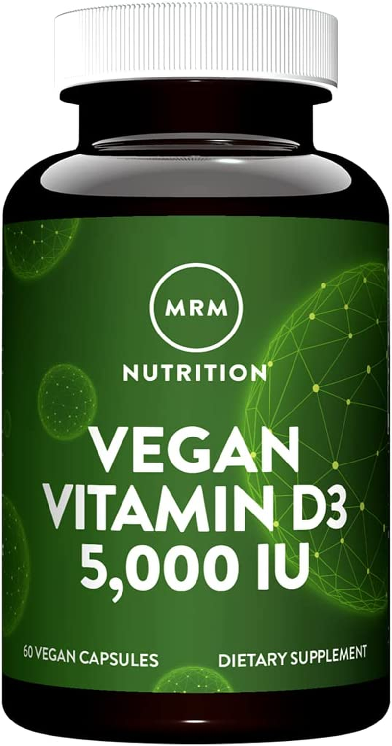 MRM - Vegan Vitamin D3 for Calcium Absorption & Bone Health 5000 IU - 60 Vegetarian Capsules