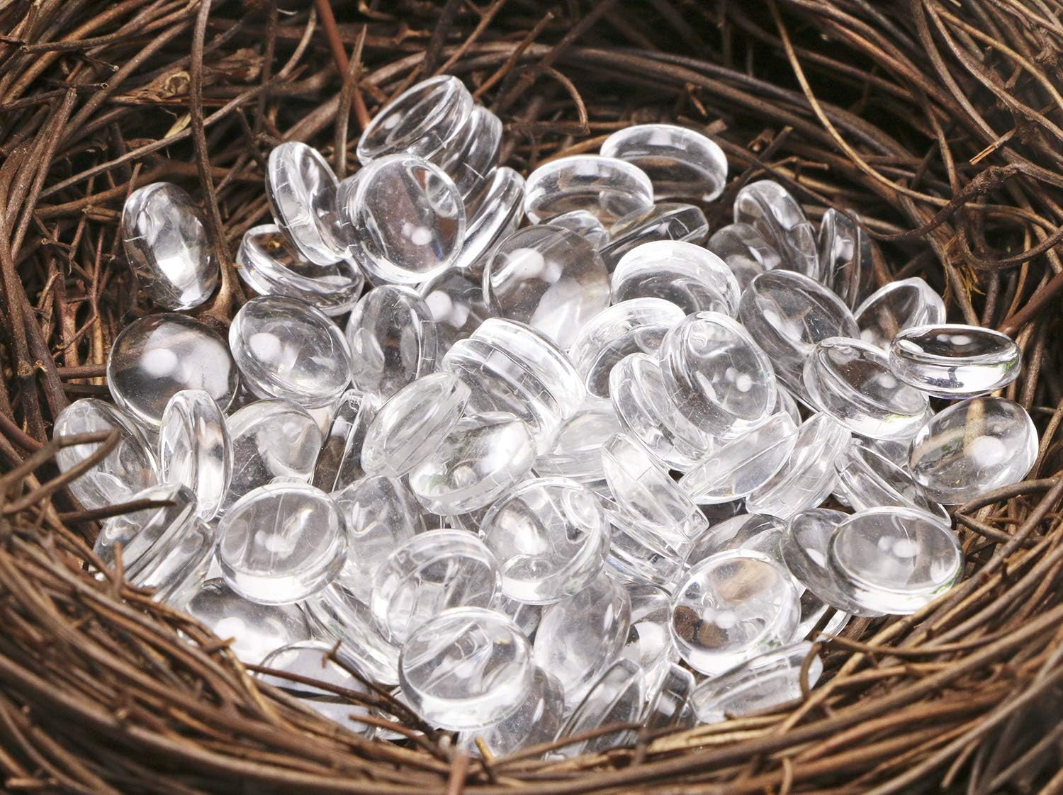 Shapenty Clear round Glass Dome Tiles Cabochons Charms Bulk Small Flat Back Imitation Gemstone for Cameo Photo Pendant Necklace Bracelet Earring Ring Keychain DIY Craft Jewelry Making,100Pcs (8 MM), Glass, Glass image number 5