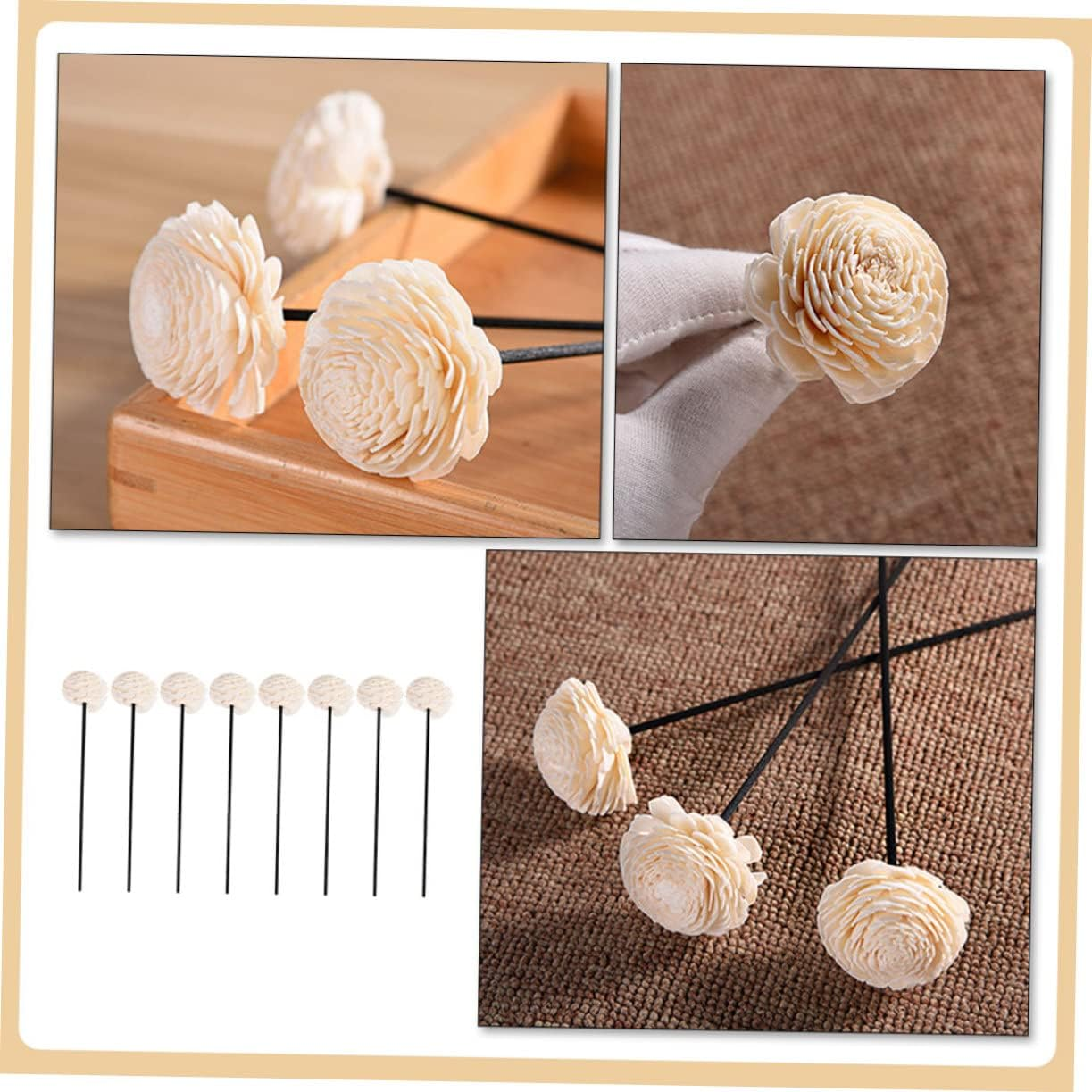 LALAFINA 32Pcs Household Rattan Aromatherapy Sticks for Diffuser Flower Replaceable Scented Sticks Dried Flowers for Essential Oil Diffusers image number 3