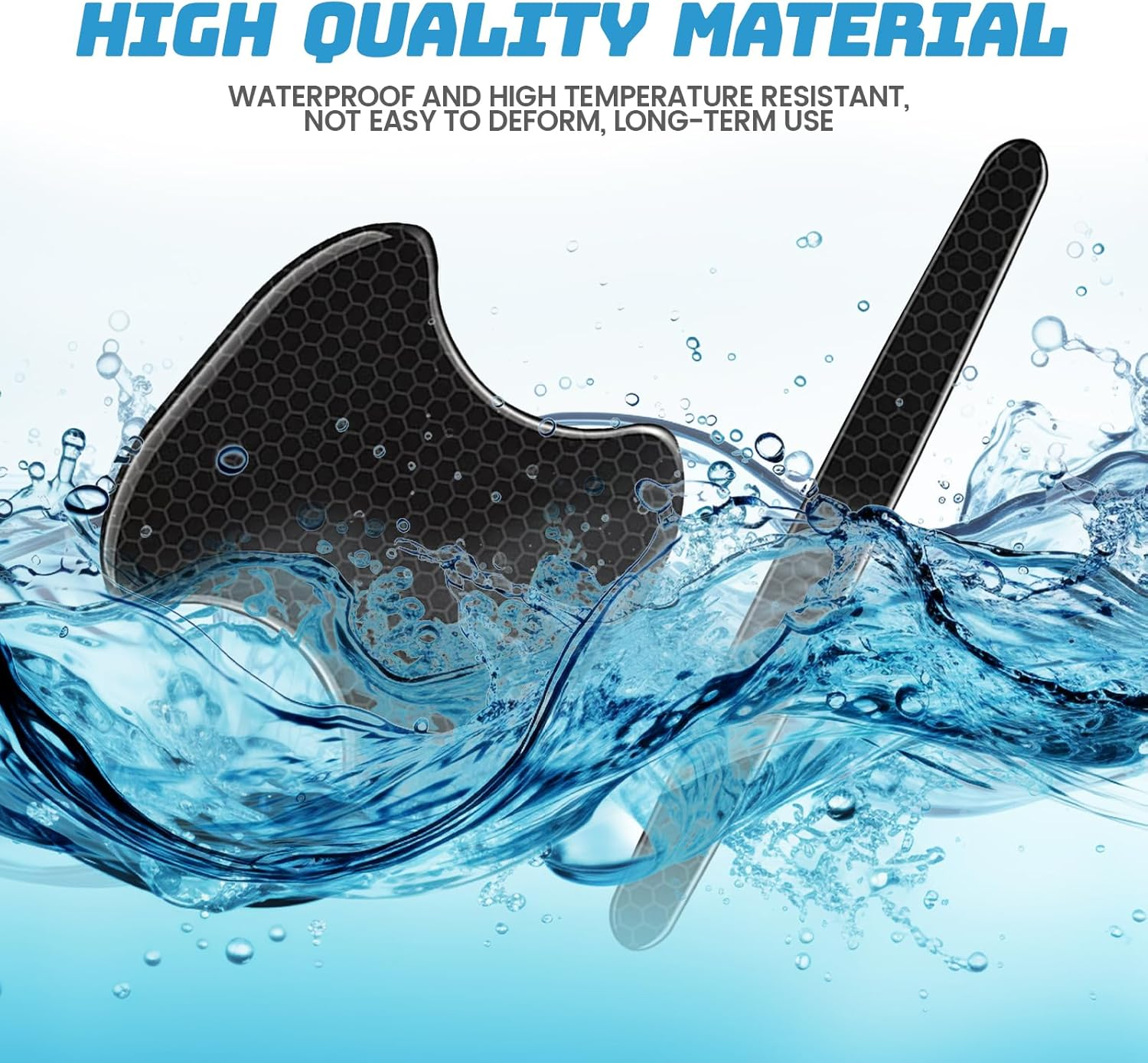 8PCS Car Door Handle Protector, Reflective Prism Anti-Scratches Door Handle Bowl Guard Stickers, Universal Auto Exterior Accessories for Most Car Handles image number 1