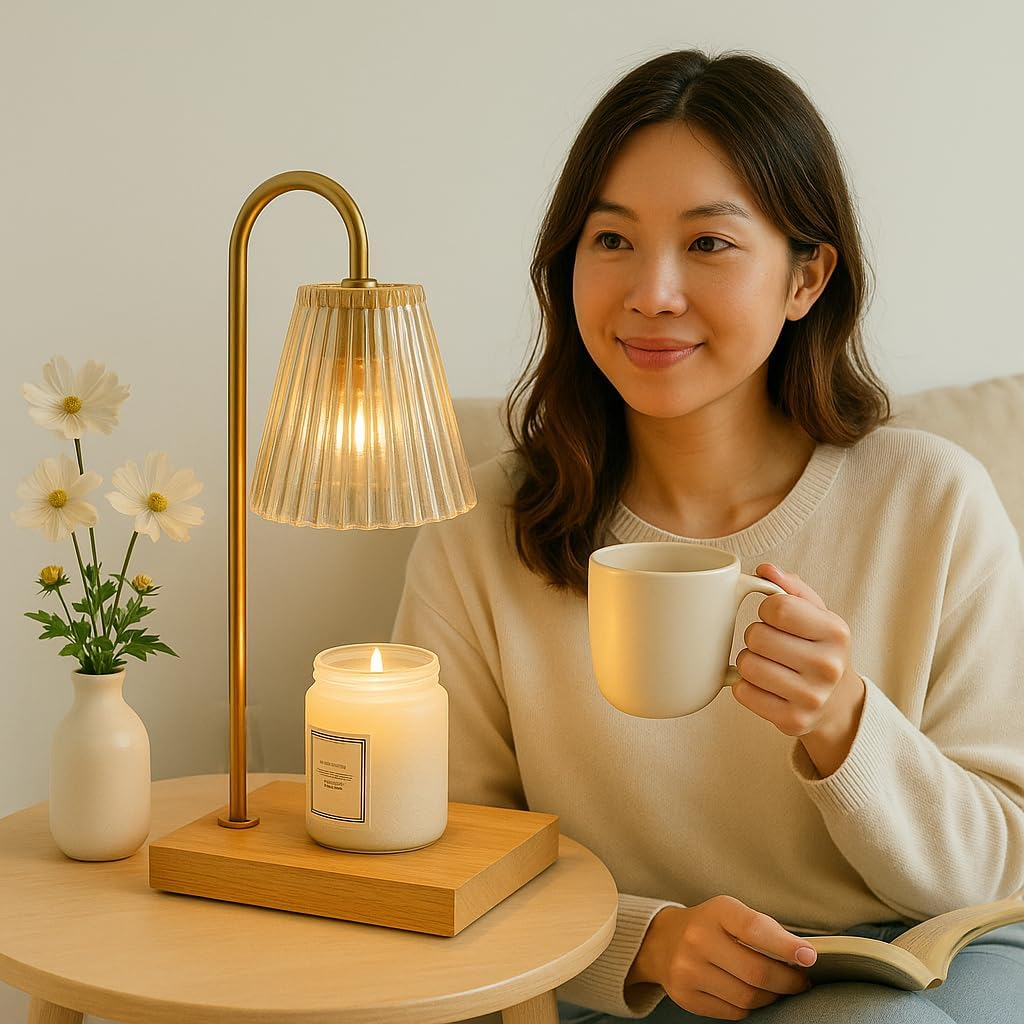 Candle Warmer Lamp & Wax Melter with Dimmable Light and Timer &ndash; Safe Flameless Fragrance Solution for Home & Office, Modern Decorative Design by Serene6 image number 3