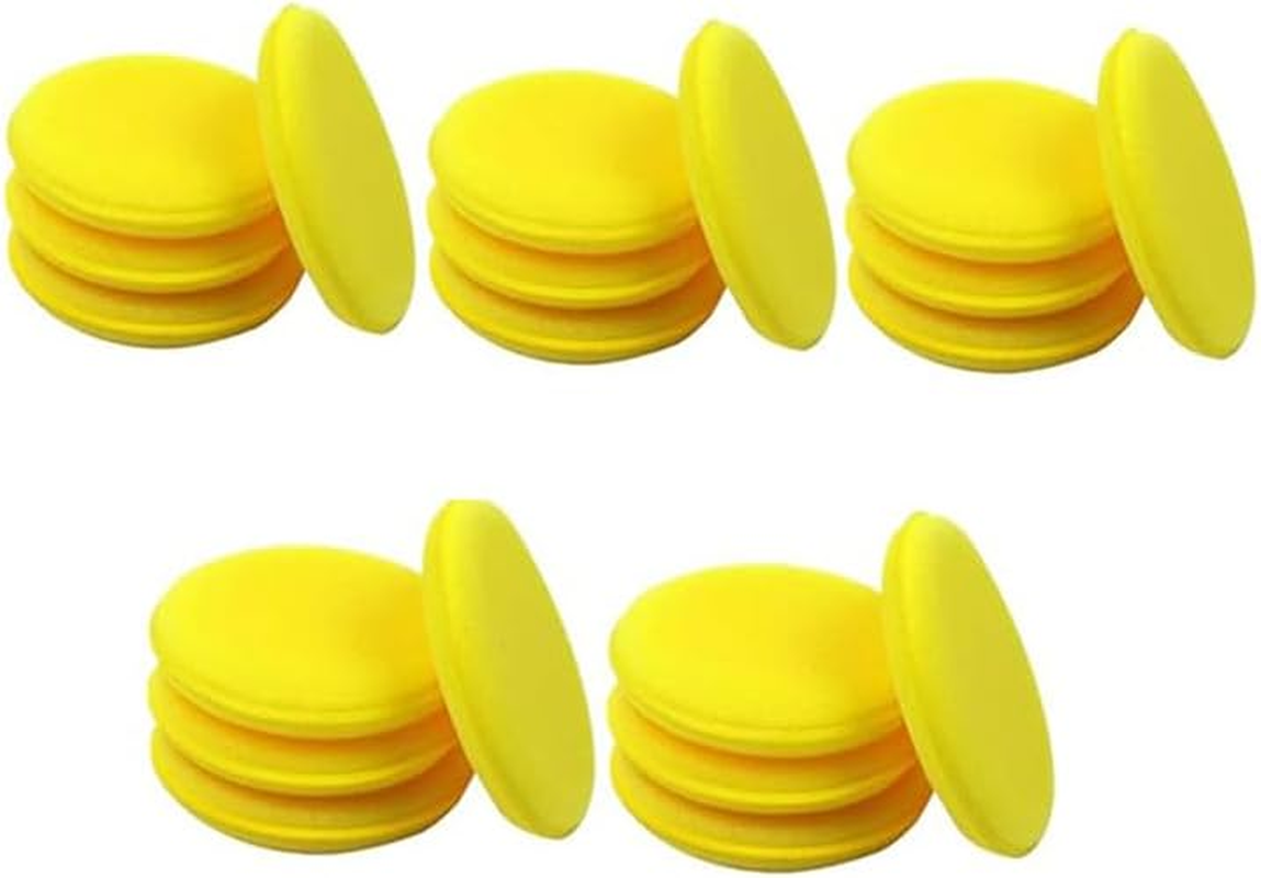 20Pcs Car Foam Wax Applicator Pads,Round Shaped Car Wax Polish Sponge,Waxing Polish Foam Sponge Cars Vehicle Cleanning Applicator Pads,Car Microfiber Detailing Polishing Sponges Applicator Pad Sponge image number 3