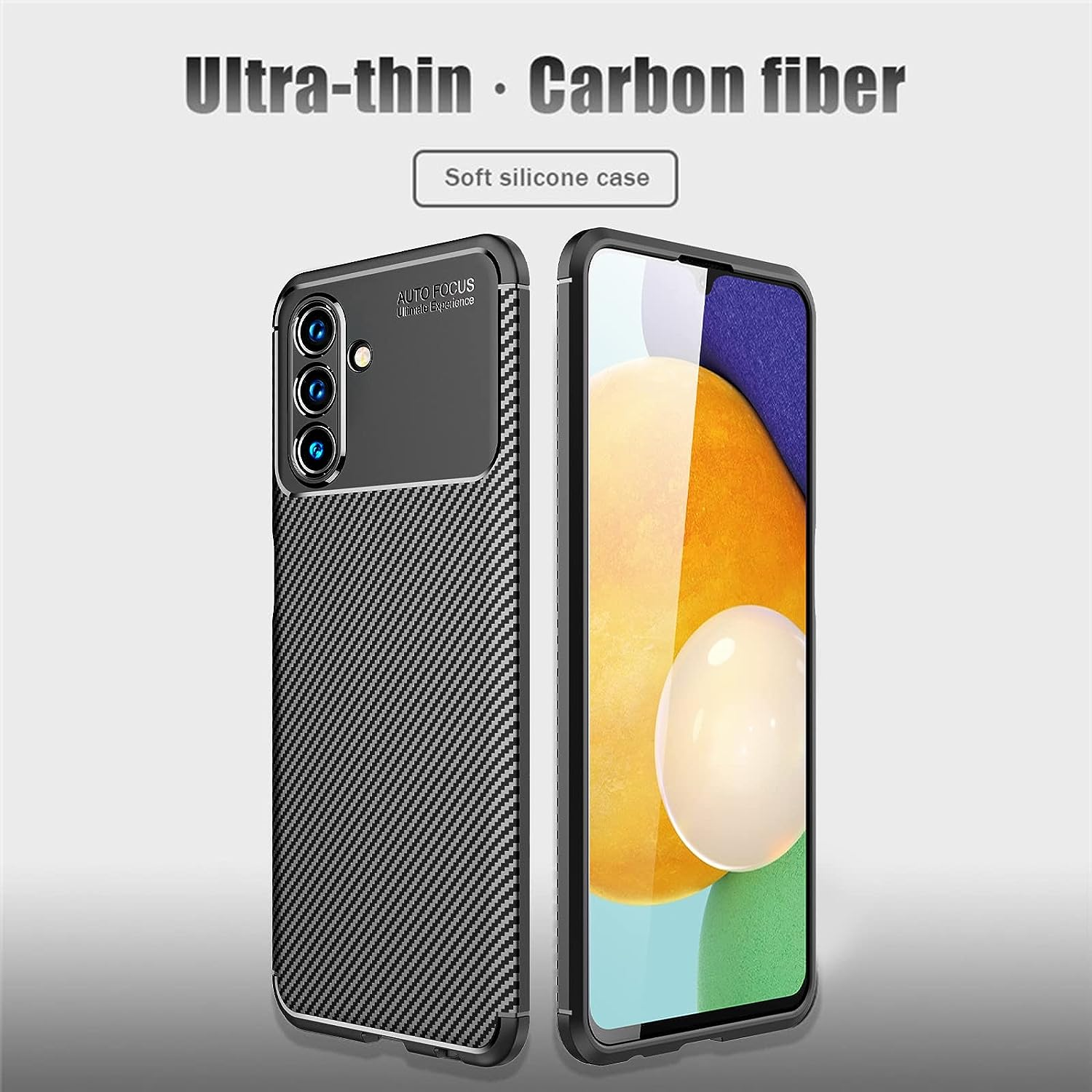 Electro-Weideworld Case for Samsung Galaxy A04S/A13 5G + [3 Pack] Screen Protector, Shock-Absorption Flexible Silicone Protective Cover Phone Case for Samsung Galaxy A04S/A13 5G, Black image number 2