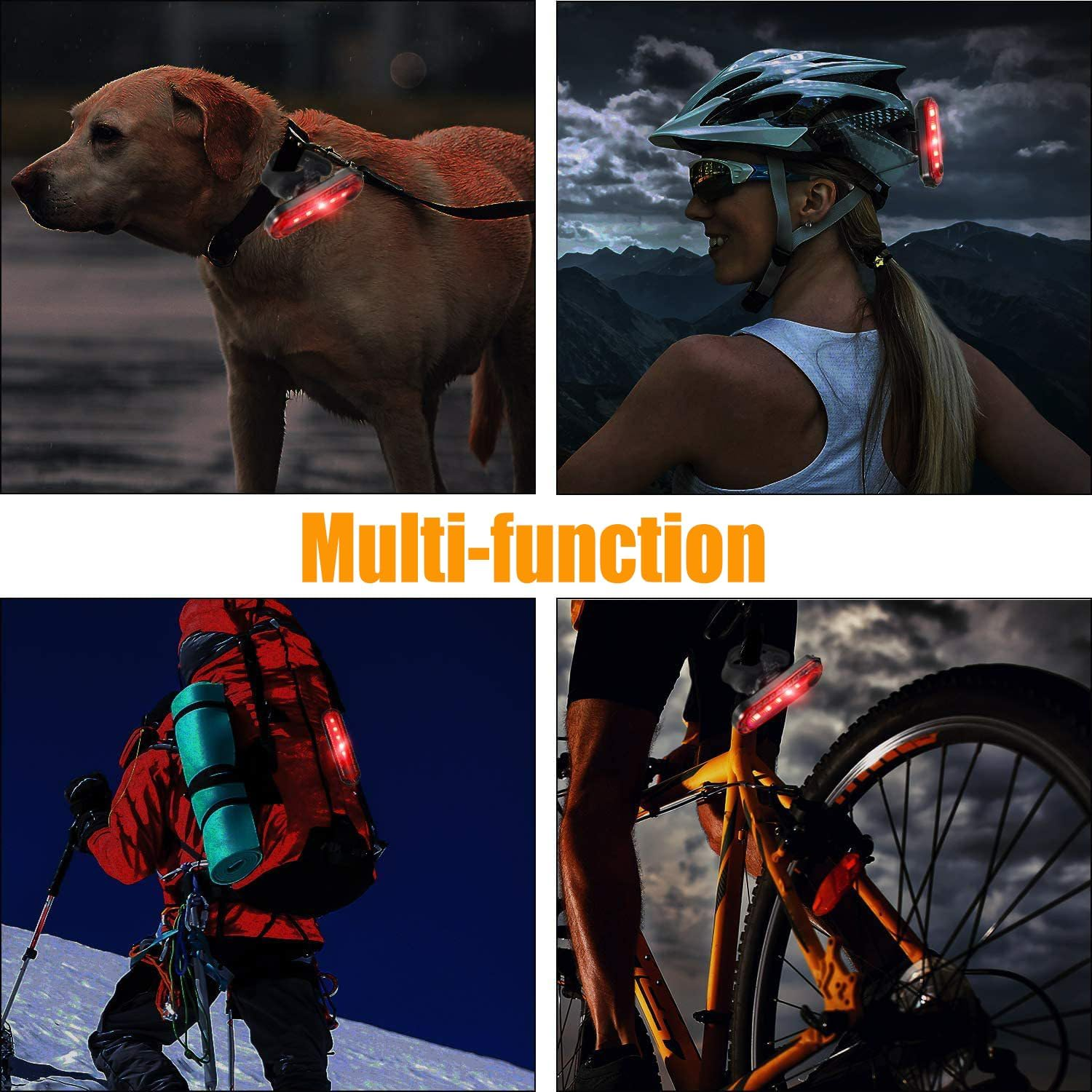 Bike Tail Light, Bicycle Rear Lights USB-C Rechargeable LED Cycling Safety Flashlight with 4 Light Mode for Road Mountain Night Riding & Adults Men Women image number 3