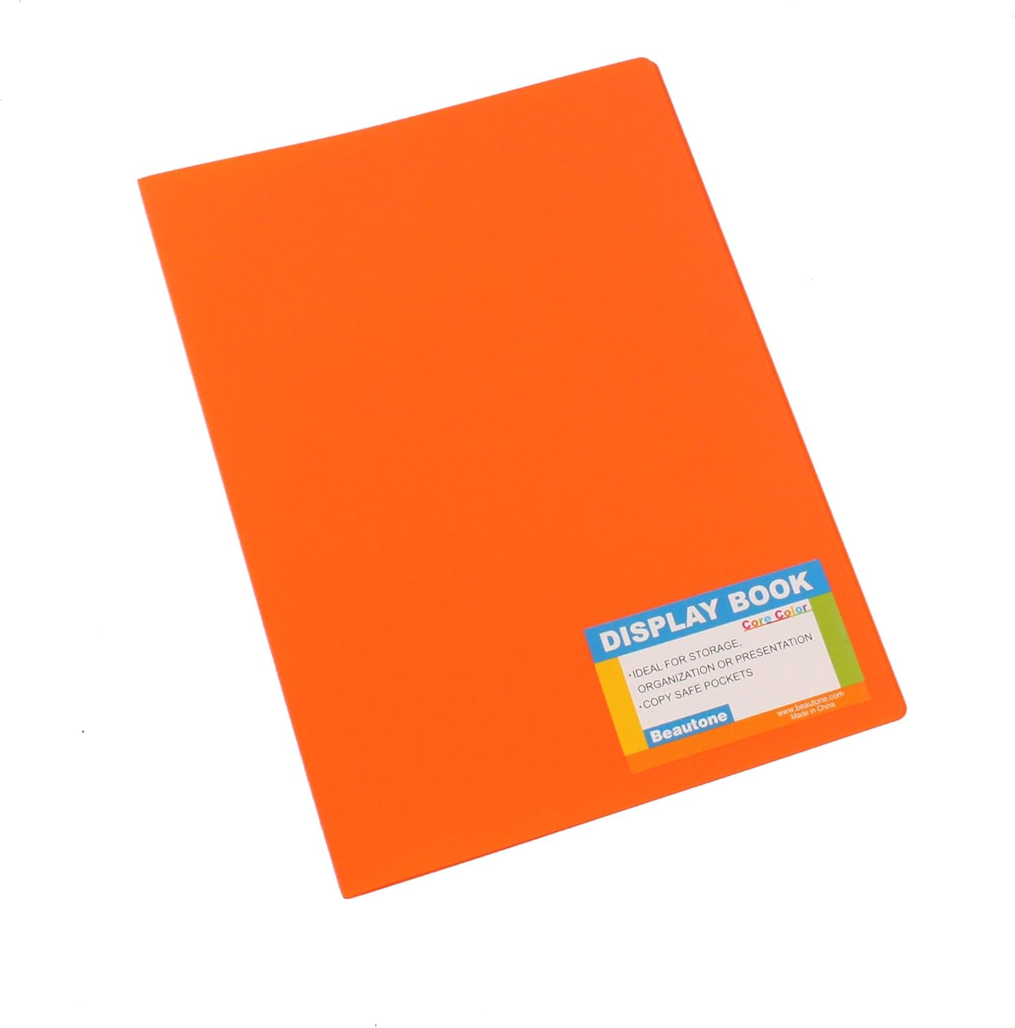 Bantex Display Book Fixed A4 Polypropylene Cover Mango 20 Pockets [Item No. 100851877]
