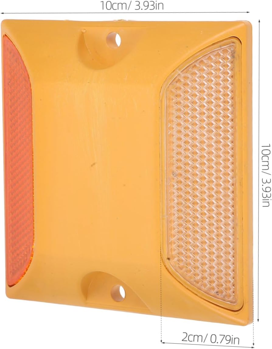 4Pcs Reflective Road Studs Ground Markers for Driveways Parking Lots and Enhanced Night Safety with High Reflectivity Easy Installation and Eye Catching Colors image number 2