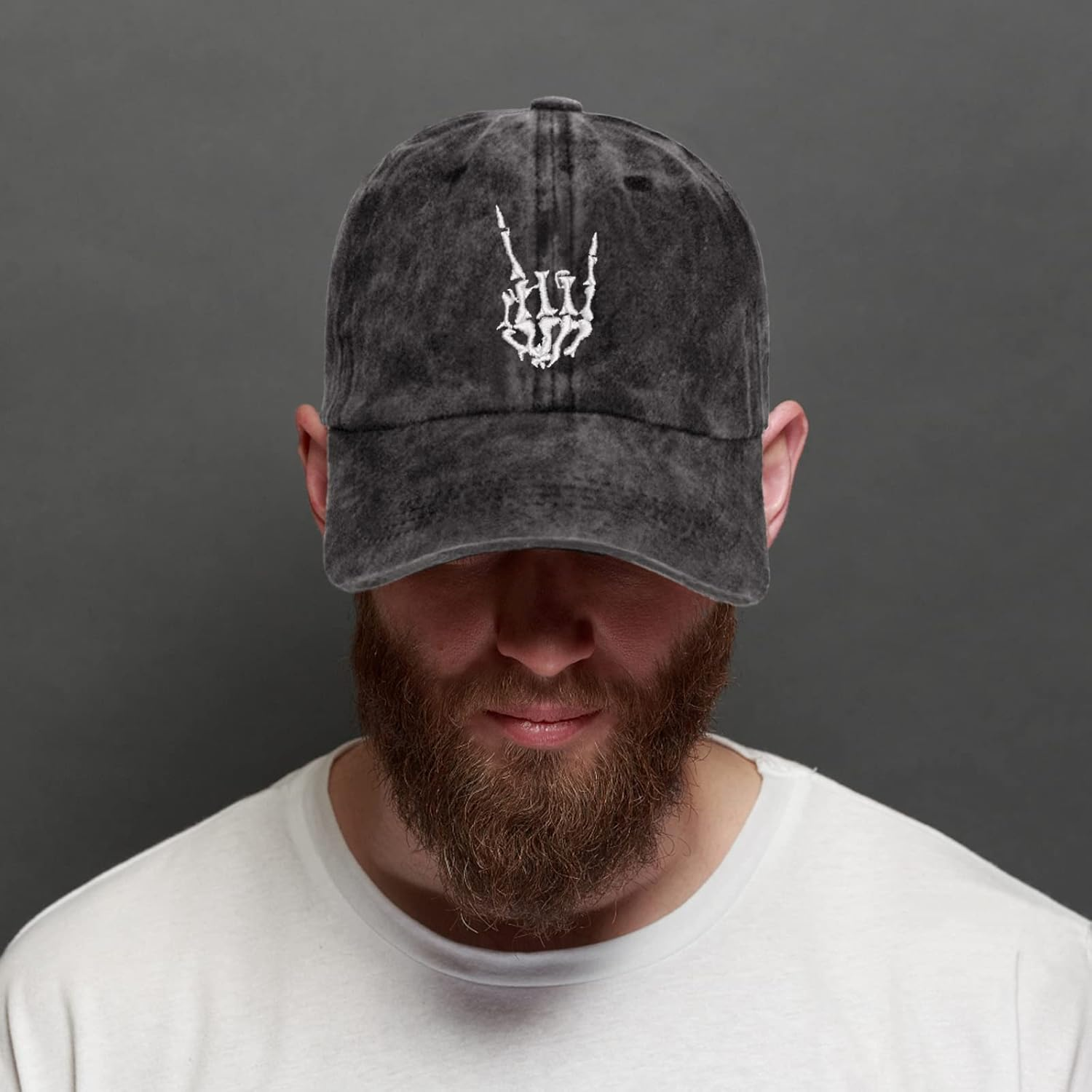 Halloween Skull Knit Beanie Hats/Baseball Cap for Men Women Emo Cool Gothic Gifts Goth Skeleton Winter - Skeleton-Cap image number 5