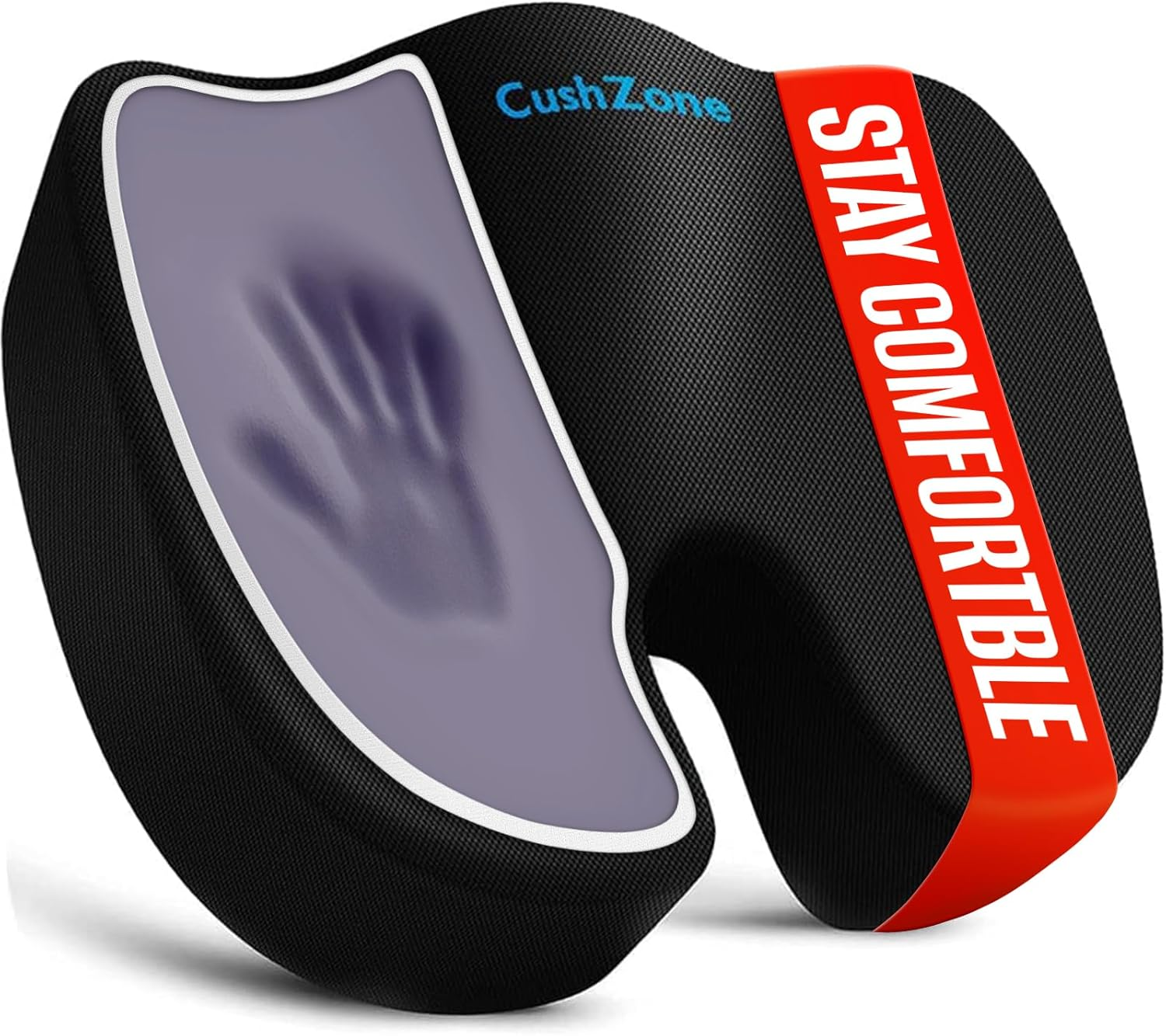 Xxlseat Cushion Office Car Seat Cushion, Memory Foam Cushion for Office Chair, Car Seat, Airplane, Bleacher Non-Slip Chair Pad, Butt Pillow for Desk, Wheelchair, Car (Black) image number 2