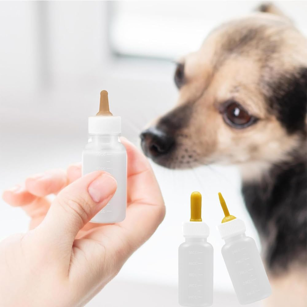 3Pcs Pet Nursing Bottle Nipple Feeding Bottle for Newborn Animals,Pet Nursing Bottle Mini Nipple Feeding Bottles.