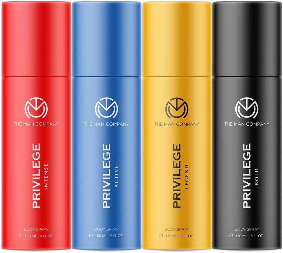 The Man Company Body Spray Combo Pack for Men, Active, Legend, Intense & Bold, Long-Lasting Fragrance, Everyday Use Deo, 150Ml (Pack of 4) image number 6