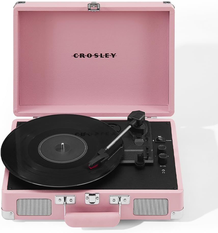 Crosley Cruiser Bluetooth Portable Turntable - Blush Pink