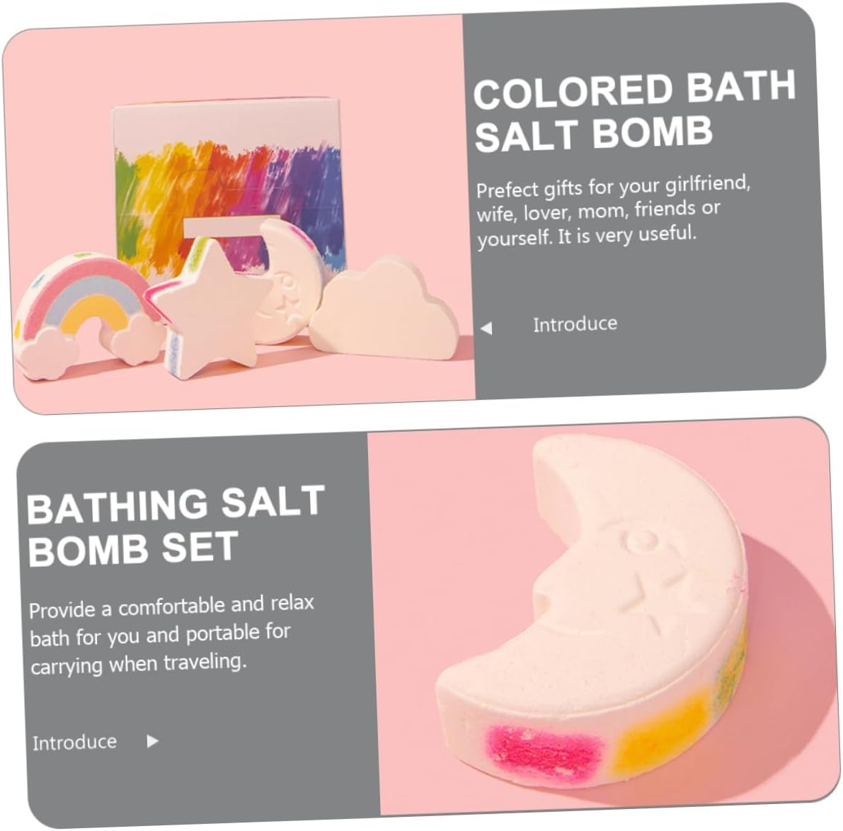 Baluue 4Pcs Rainbow Fragrant Bathing Salt for Relaxation and Skin Nourishment for Mom Friends Yourself