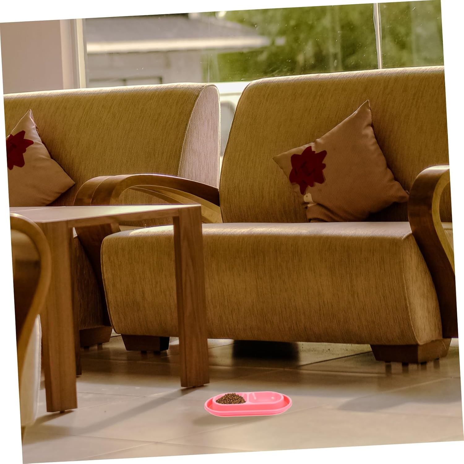 Milisten Ant Proof Cat Bowl Dual Feeding Station with Water Moat for Indoor Outdoor Use Space Saving Pet Food and Water Bowls Suitable for Cats and Small Dogs image number 2