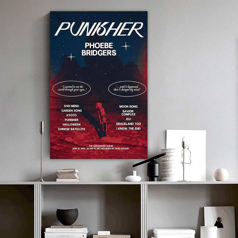 Phoebe Bridgers Poster Album Cover Art Wall Canvas Pictures for Modern Office Decor Vintage Prints 40X60Cm Unframed (G) image number 1