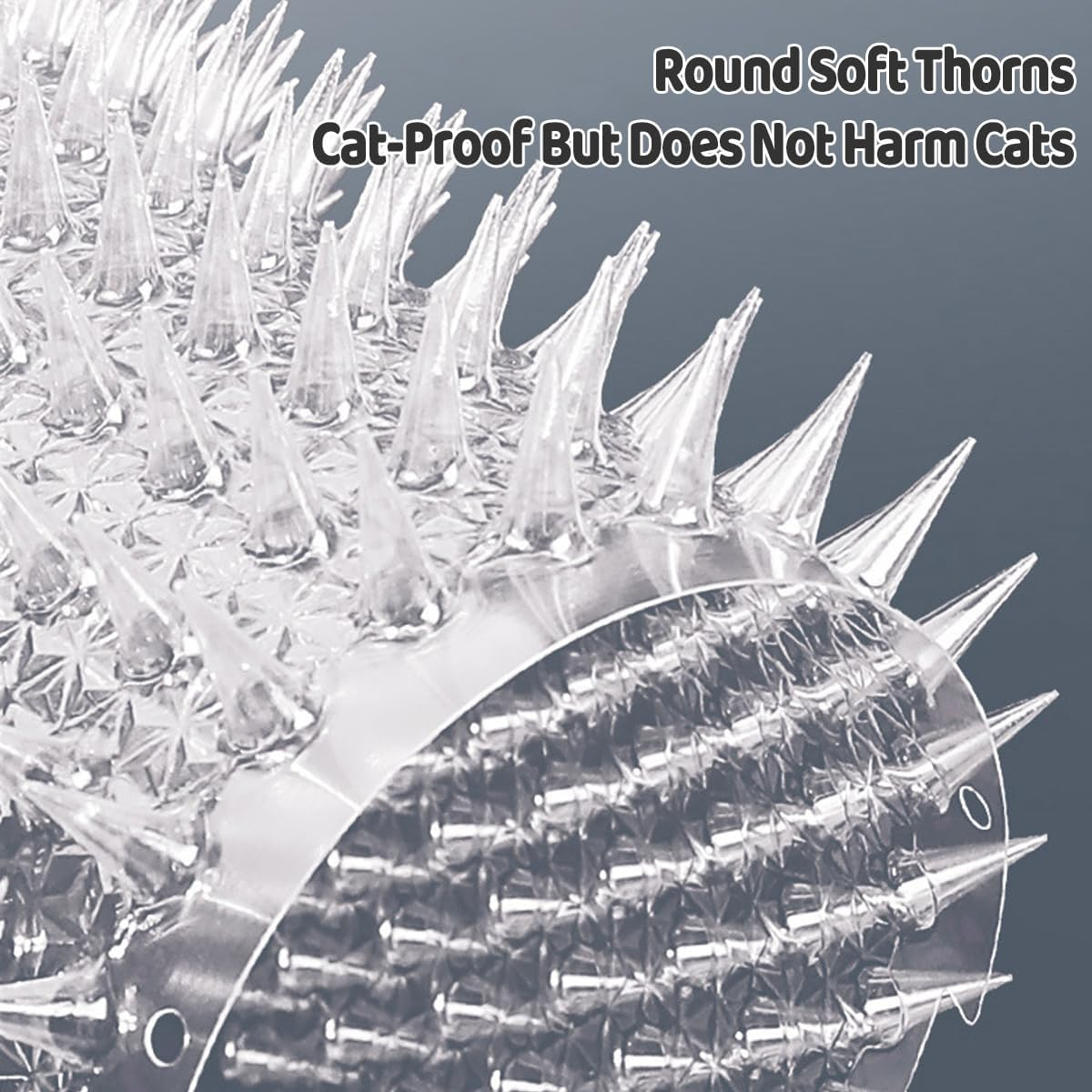 AIMALL 10Pcs Transparent PET Anti-Cat Mat 16.9X13.4In Spliceable Cat Repellent Pad with Soft Spikes for Sofa Garden Balcony Indoor Outdoor Surface Protection image number 6