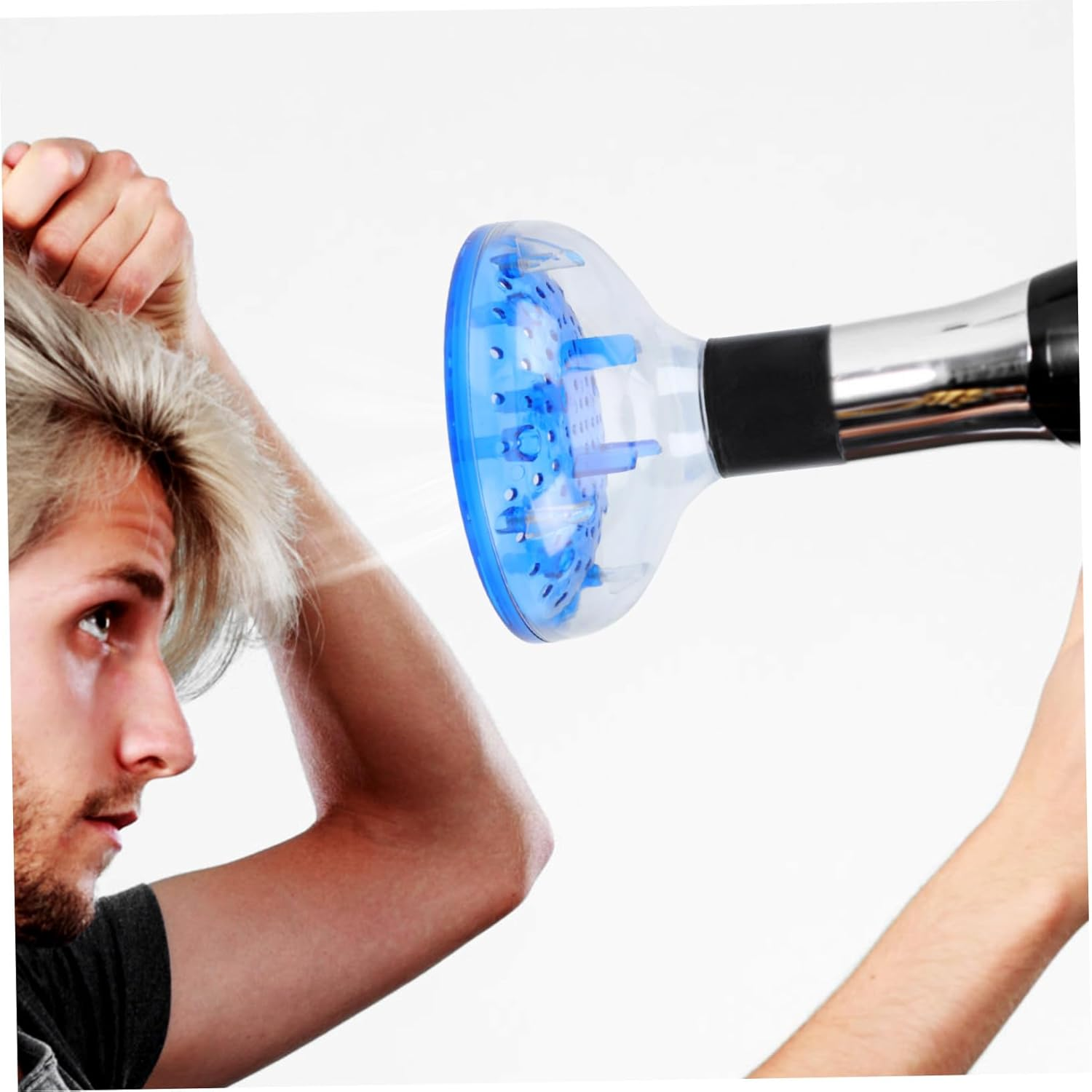 GANAZONO Hair Diffuser Attachment for Wavy and Curly Hair Heat Resistant Blow Dryer Diffuser Head Even Airflow for and Quick Styling at Home Salon image number 6