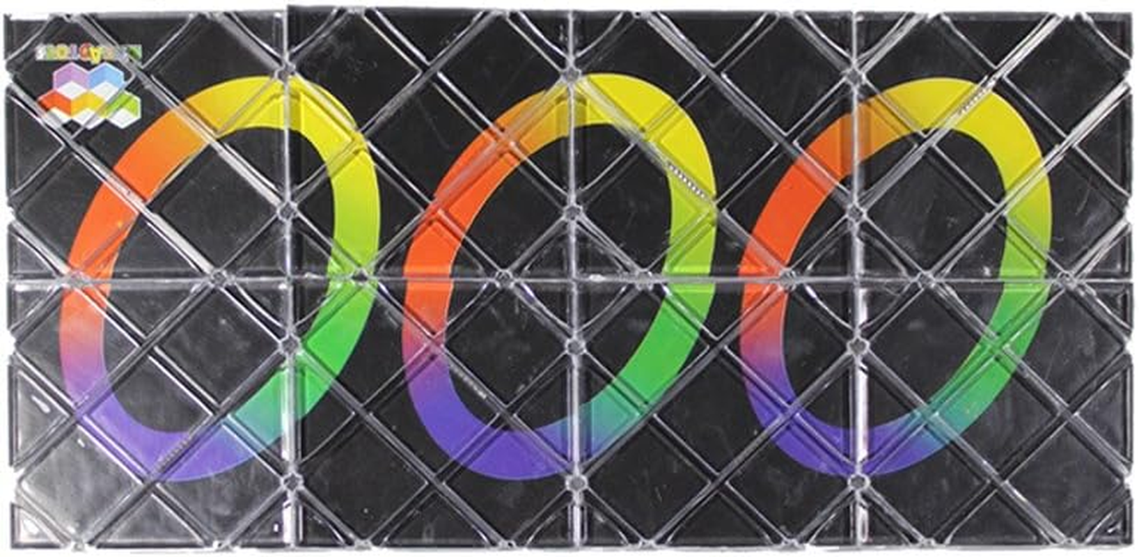 Goodplay Lingao 8 Panels 3 Rings Magic Folding Puzzle Cube Twisty Black image number 3