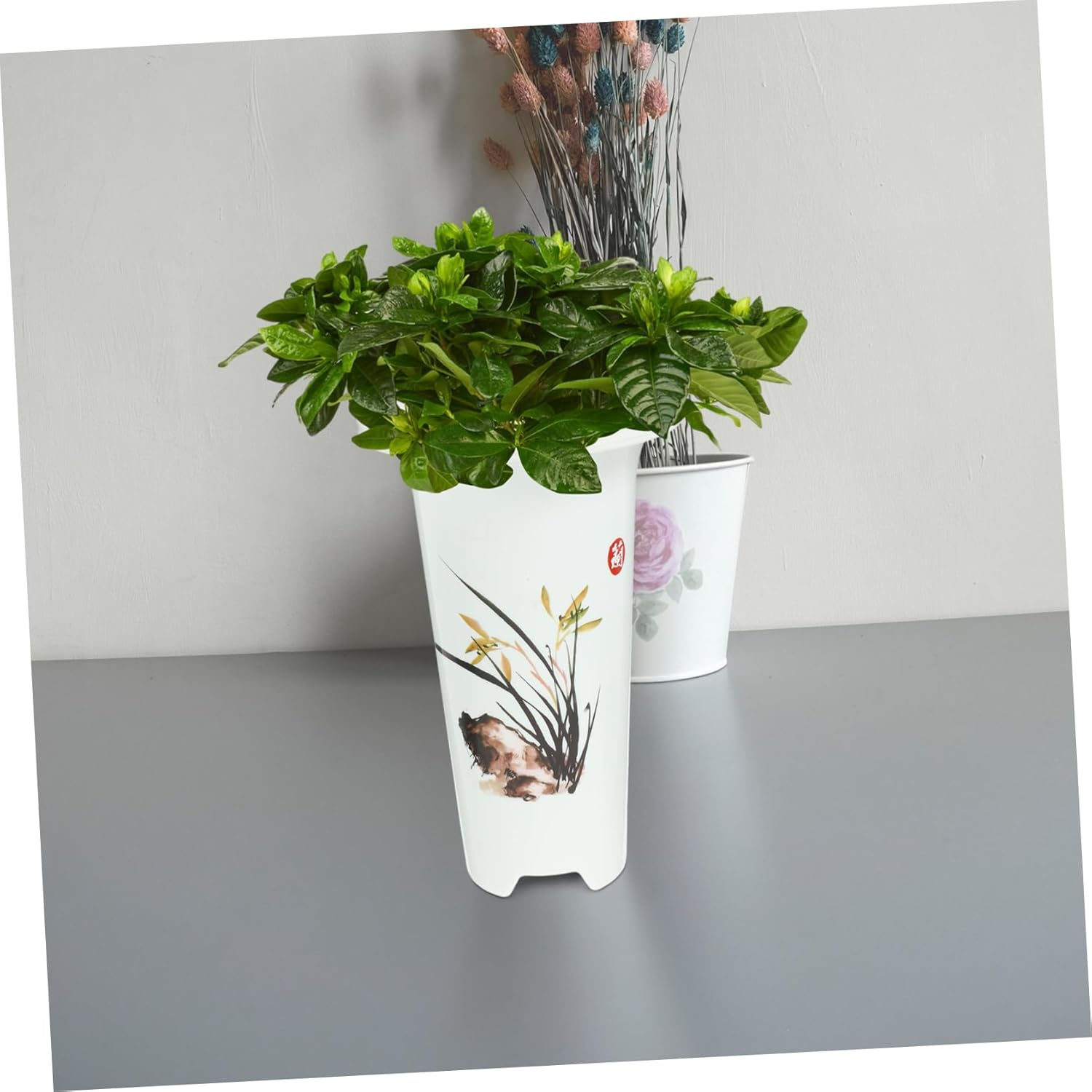 GANAZONO High Flowerpot Drainage Holes for Deep Planting Versatile Garden Nursery Pot for Indoor and Outdoor Use for Flowers and Greenery image number 4