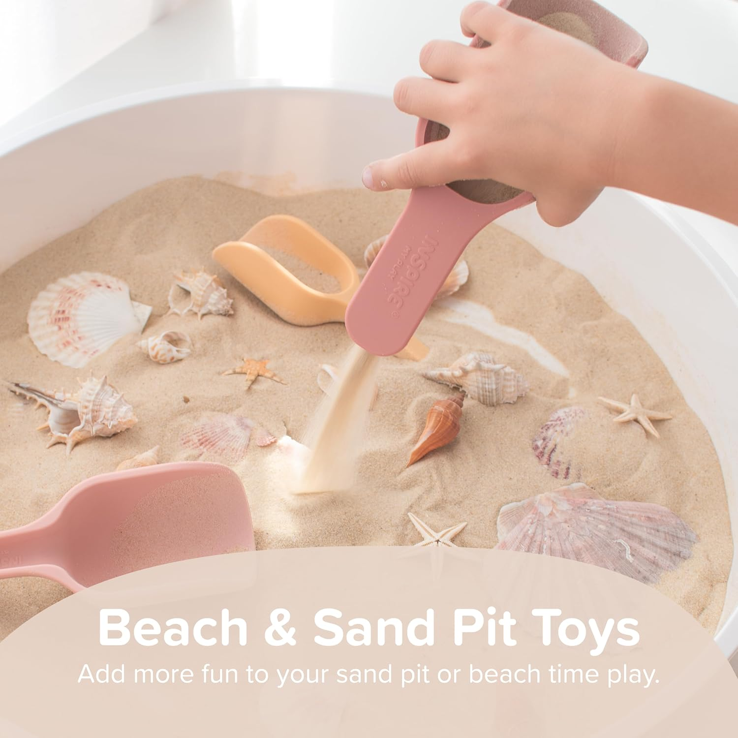 Inspire My Play - 3 X Silicone Nesting Scoops - Perfect Accessories for Sensory Playtray - Tuff Tray Accessories - Early Development & Activity Toys - Montessori Learning Toys - Multi-Purpose Shovel image number 3