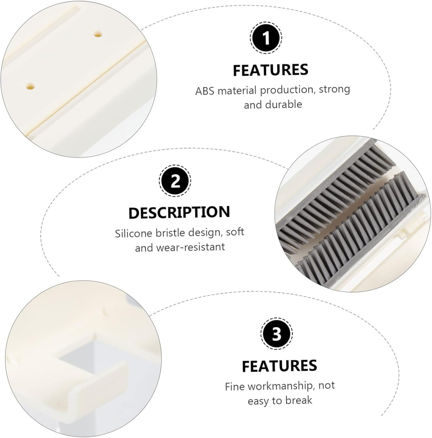 Housoutil Wall Mounted Shower Hair Collector Silicone Material for Bathroom Use Hair Catcher for Shower Drain Prevents Clogging and Keeps Water Flowing Smoothly image number 6