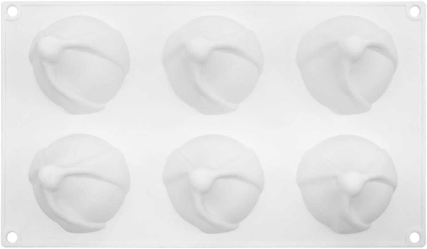 6 Cavity Christmas Hat Shape Silicone Mold Mousse Dessert for Baking Pan Cake Decorating Tools Kitchen Accessories Zhengpingpai image number 2