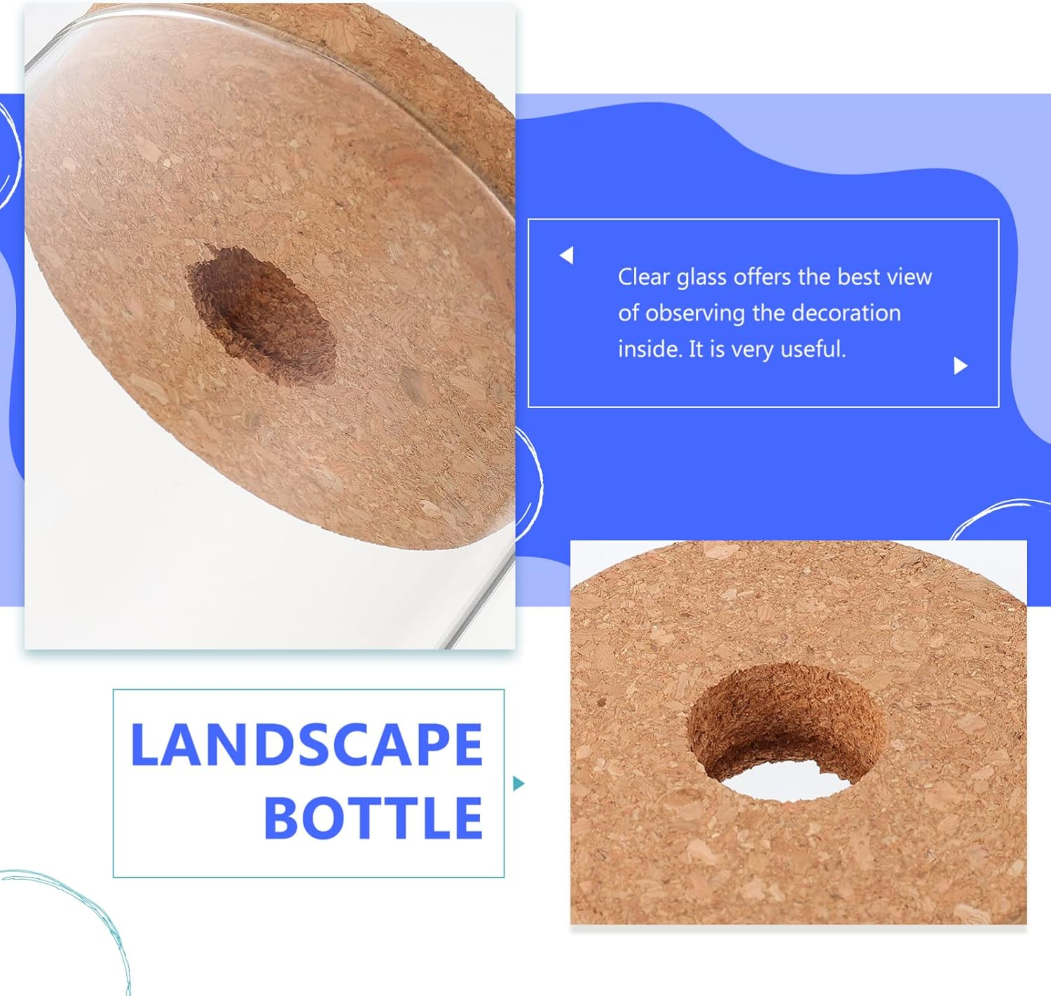 Mipcase Desktop Glass Bottle for Terrarium High Borosilicate Eco Bottle for Creative Indoor and Outdoor Plant Decoration image number 4