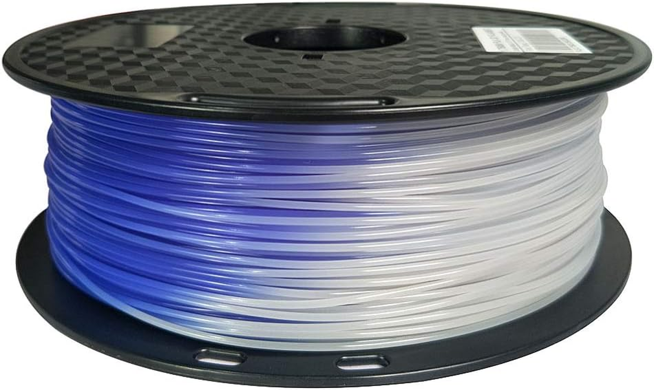 CC3D 31℃ Temperature Color Change PLA Filament Violet Blue to White 1.75 Mm 1KG 3D Printer Color Changing Filament with Temperature PLA Blue White image number 1