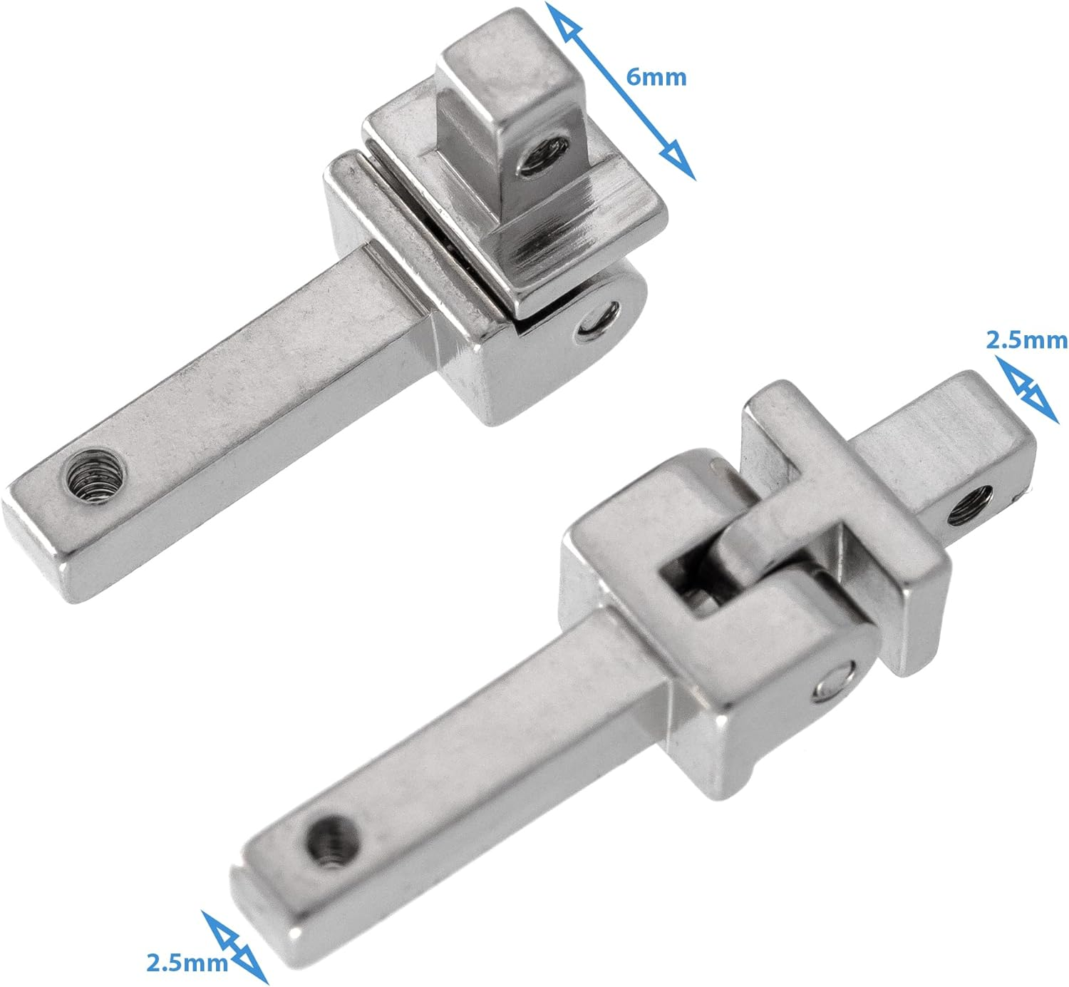 2 Set 4Pcs 2.5Mm Stainless Steel Universal Barrel Spring Hinge Assembly Eyeglass Frame Glasses Replacement Part - Optical Insert Eye Wear Specs Repair Screw in Temple Joint Spectacles Bracket