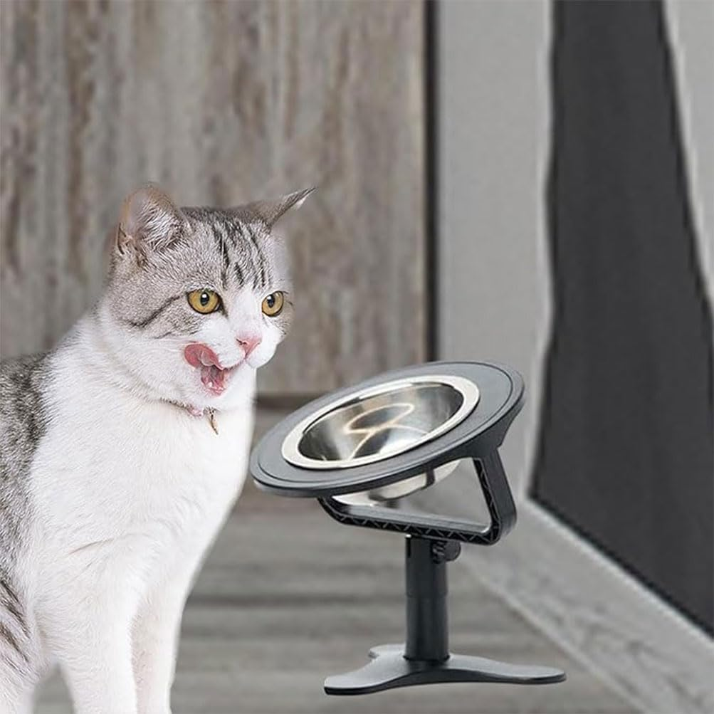 Dog Bowl Holder Height Adjustable Dog Bowl 0 to 20 Degree Tilted Neck Protection Pet Bowl Non-Slip Dog Feeder for Small Dogs Cats Pets Dry and Wet Food (2 Pcs) image number 4