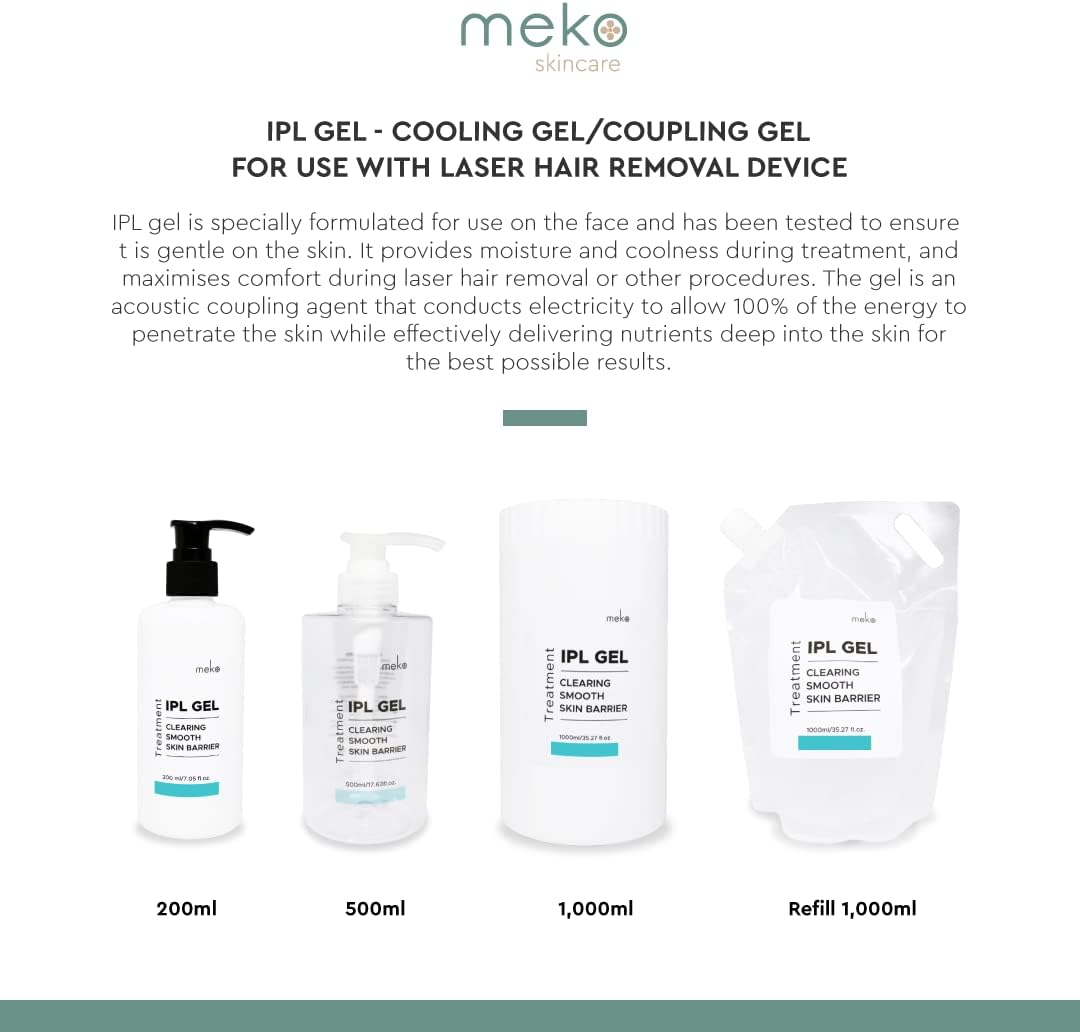 Generic 500 ML- Cooling Gel/Coupling Gel for Use with Laser Hair Removal Device (Meko Clinic Brand) 500Ml image number 1