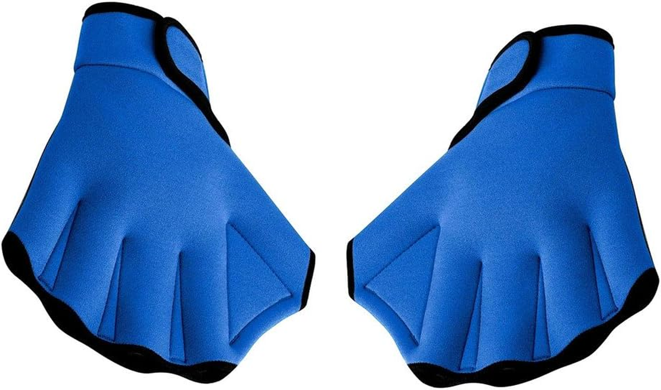 Pair of Aquatic Fitness Swim Training Gloves Water Resistance Training Aqua Fit Webbed Gloves image number 2