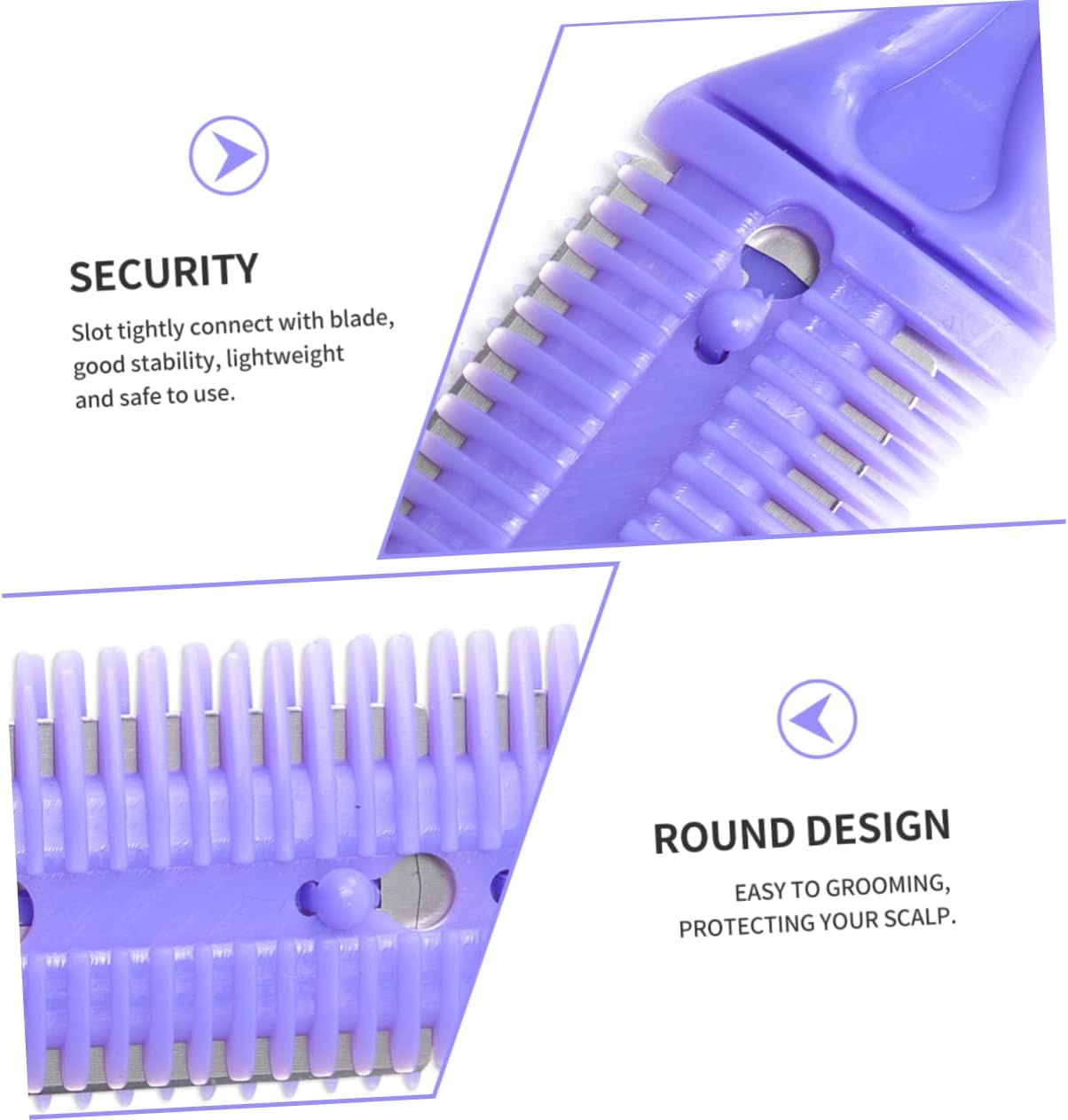 Hair Cutter Comb Double Side Haircut Scissors Stainless Steel for Both Long and Short Hair Self-Cut Thinning Scissors