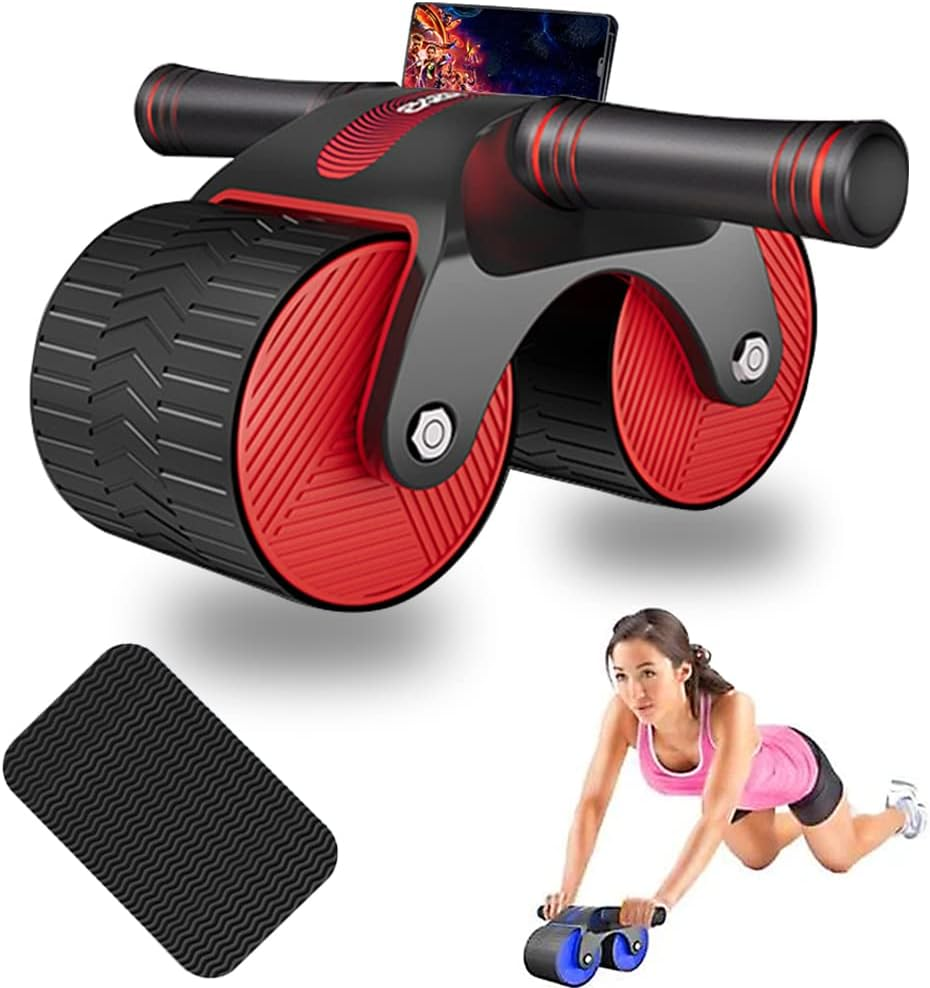 Automatic Rebound Abdominal Wheel,Ab Roller Workout Equipment for Abdominal Core Strength Training,Springback Wheels Roller Domestic Abdominal Exerciser with Knee Mat Ab Roller Wheel at Home Gym image number 5