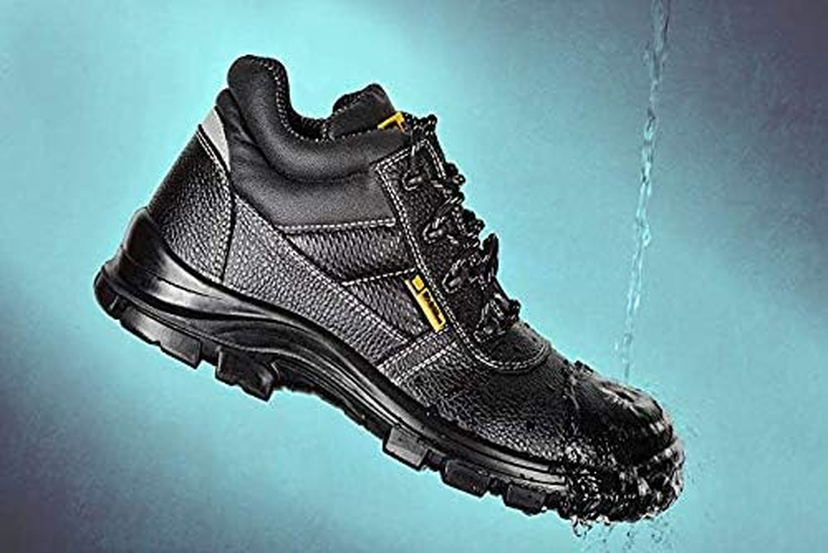 Black Hammer Mens Safety Boots Work Waterproof Shoes Leather Steel Toe Cap Working Ankle Lightweight Footwear S3 SRC 1007 Black image number 4