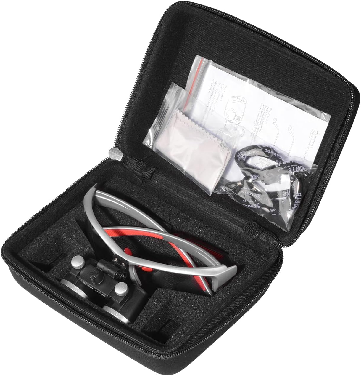 Loupes 2.5X 3.5X Magnification Binocular Magnifier Optical Glass Lens (3.5X, Silver) image number 2