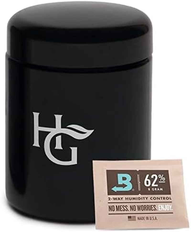 Herb Guard - Half Oz Smell Proof Jar and Airtight Container (250 Ml) Comes with Humidity Pack to Keep Goods Fresh for Months