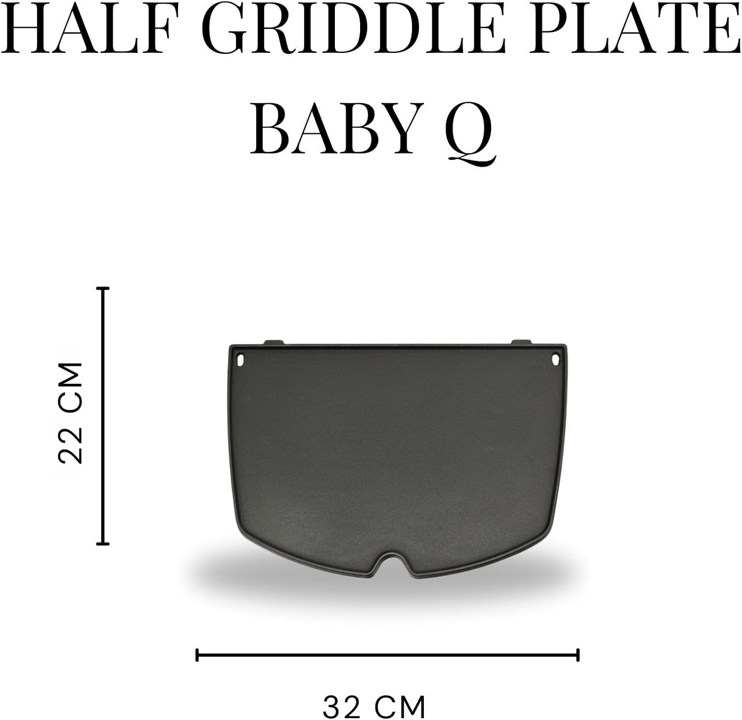 CAMPAQUIP Cast Iron Half Griddle Plate | Fits Weber Baby Q Series | Q100 | Q120 | Q1000 | Q1200 | Matt Porcelain Enamel | Flat Grill Pan Accessory | Easy to Clean | NOT for N Series image number 4