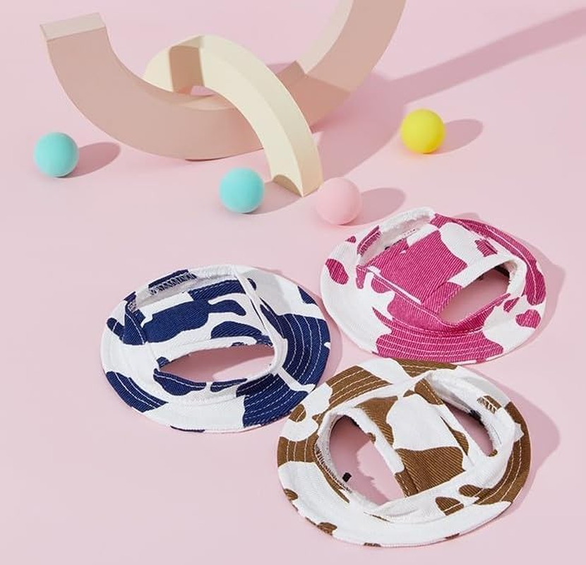 Dog Dog Hats, Dog round Cap with Ear Hole, Adjustable Outdoor Travel Sun Protection Sport Hat for Cat Small Medium Dogs (Dark Blue, M) image number 6