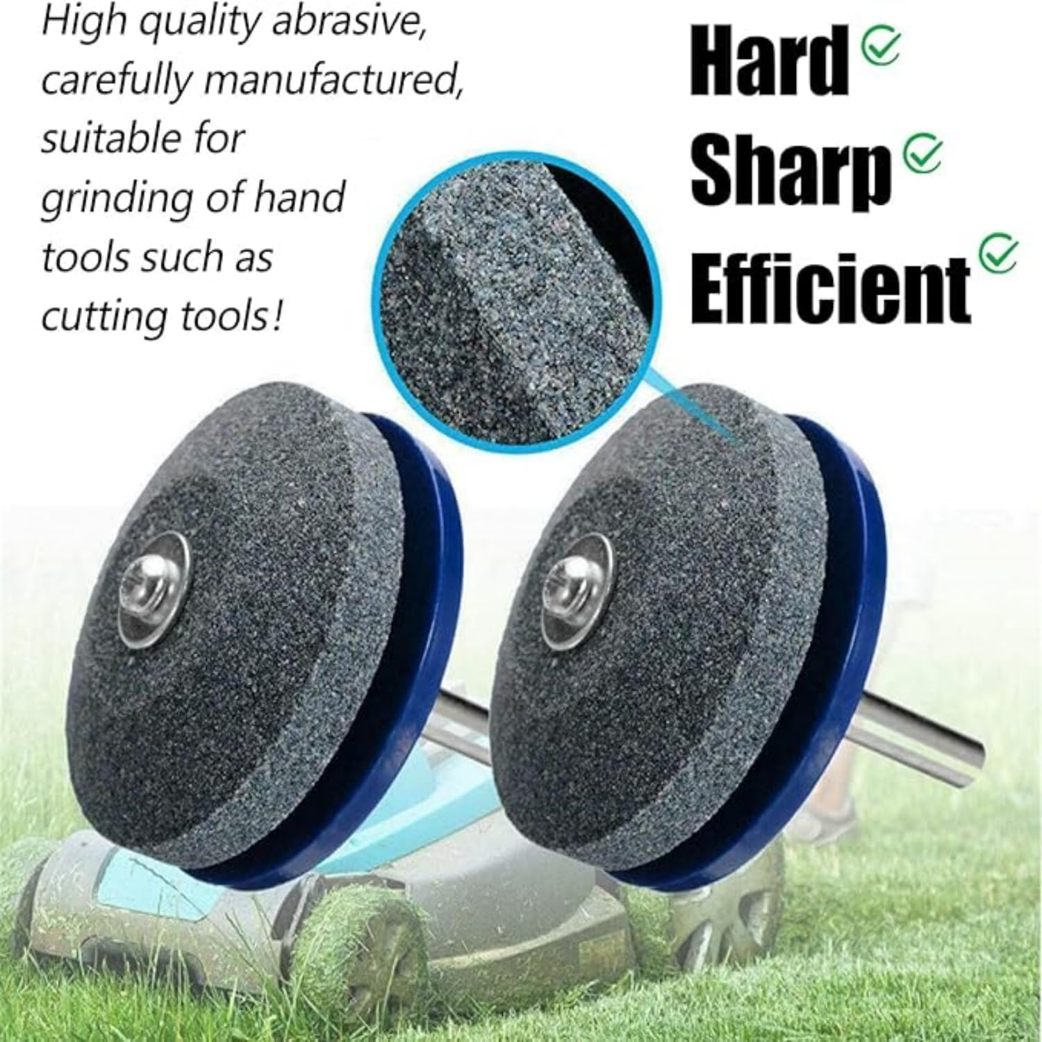 4Pcs Universal Lawn Mower Blade Sharpener & Balancer,Multi-Sharp Rotary Tool for Power Drill, Hand Drill, and Lawnmower Blades,Durable Lawn Mower Blade Sharpeners for Precision Sharpening image number 3