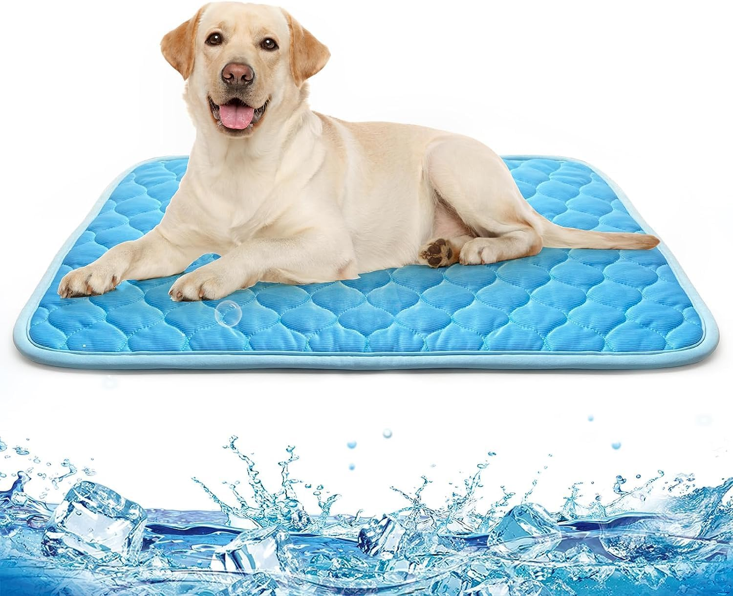 Dog Cooling Mat, Extra Large Pet Cooling Pads for Dogs, Summer Cooling Bed for Cats, Portable Pet Cooling Cushion for Home or Outdoor(Blue,Xl) image number 6