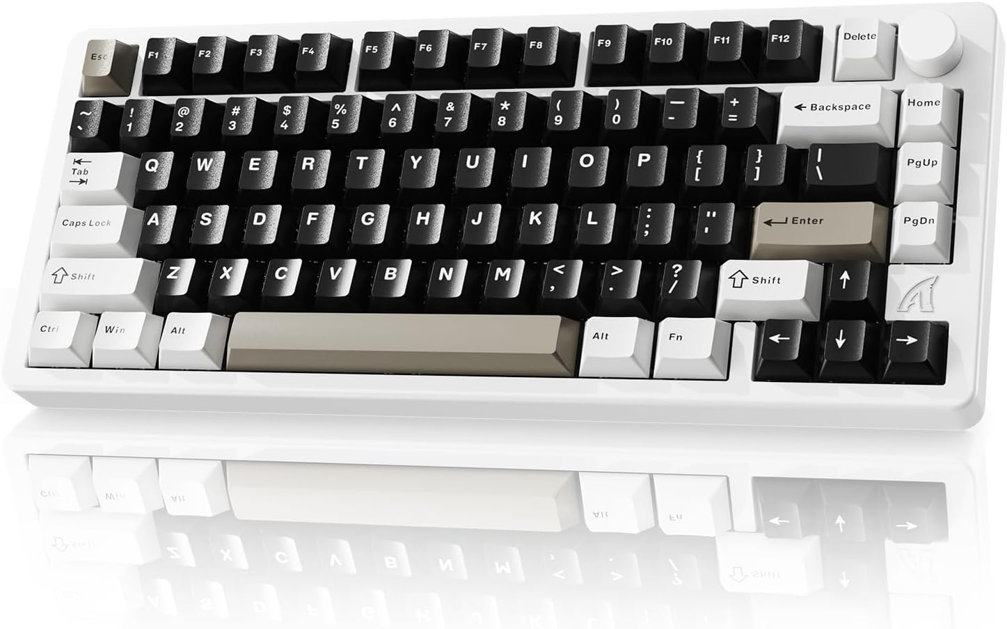 ATTACK SHARK X86 75% Wireless Gasket Mechanical Keyboard with Knob, CNC Aluminum Turd, 3 Mode Connectivity,82 Key Hot Swappable,Custom Linear Switches RGB Gaming Keyboard for Win/Mac/Linux-Star Black