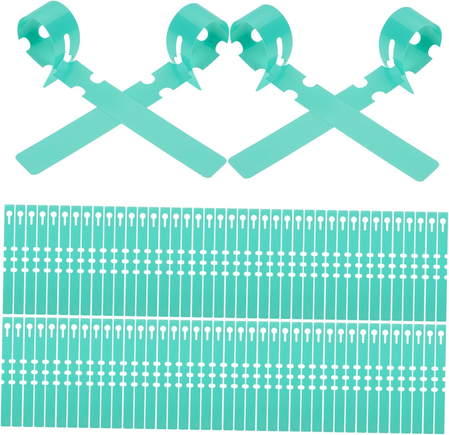 100Pcs Large Plant Tags for Garden Plastic Tree Labels Weatherproof Greenery Stakes 2X20Cm Wrap around Hanging Tags Easy to Write and Clean image number 2